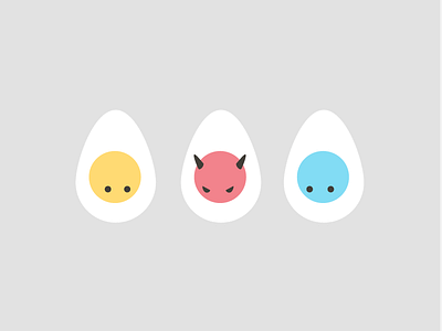 Deviled Egg cute easter egg eggs food icon logo pastel primary