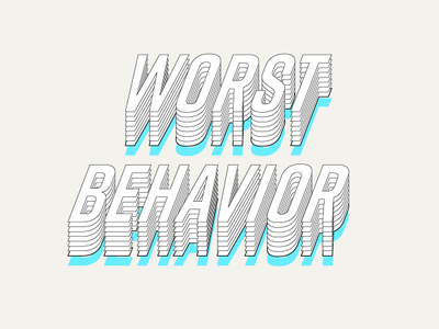 Worst Behavior badge branding design icon icondesign illustration illustrator line linework logo orlando type type art typography vector