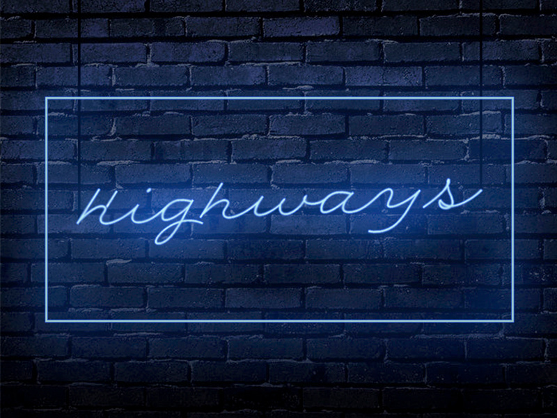 "Highways" by Tony B (Cover art) cover art music tony b highways neon lights lights neon covers rb