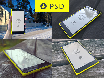 Lumia 1520 Mock ups (FREE PSD)