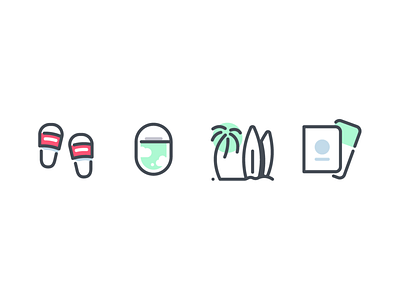 Summer global icon icon a day icondesign icons ocean palm parade passport pictogram planet sea slippers summer surf tickets travel vacation vector window