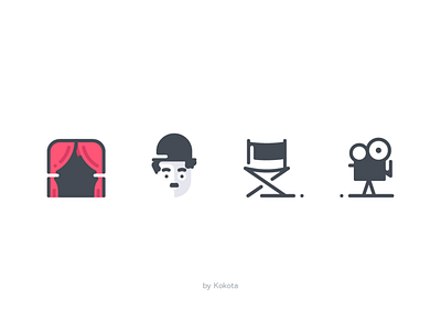 Cinema camera camera icon chair charlie chaplin cinema cinema camera cinema app icon icon app icondesign icons icons pack icons set illustration pictogram producer shooting stage theater vector