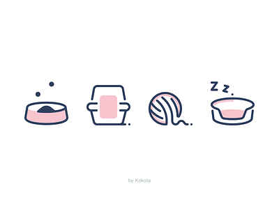 The idle cat accessories beds cat bed cat food cat home cat sleep cat toys diet doors furniture icon icon app icondesign icons icons pack icons set illustration pictogram vector
