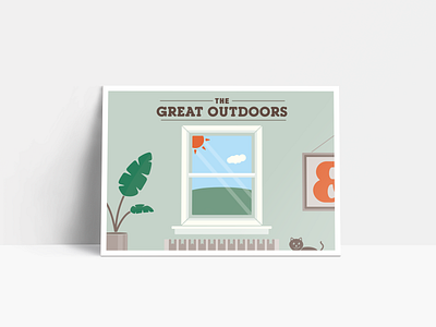 The Great Outdoors coronavirus covid19 graphic design illustration outside postcard uidesign uxdesign vector weeklywarmup window