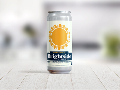 Breakwall Brewing Co. – Brightside White IPA badge beer branding craft beer graphic design illustration logo typography ui ux