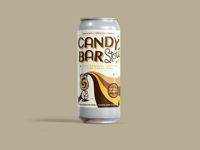 Breakwall Brewing Co. – Candy Bar Stout beer branding graphic design illustration label packaging labeldesign logo package design packaging stout typography ui ux