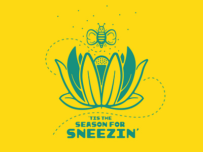 Spring! allergies bee bees buzz design flowers graphic design icon illustration kleenex nose runnynose sneeze spring festival springtime ux yellow