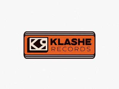 Klashe Records branding flat groovy icon identity inspiration label logo music negativespace orange pop record recordlabel records retro typography vintage vinyl