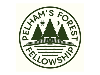 Pelham’s Forest Fellowship Logo badge books branding education environment forest forest school logo nature patch