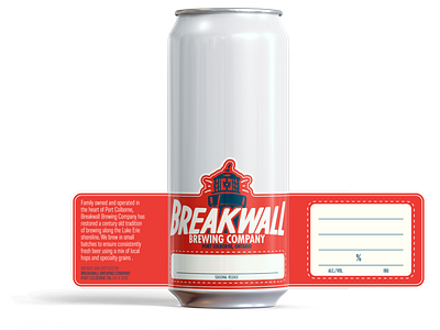 Breakwall Stock Label beer beer can beer label beer packaging branding craft beer craft brewery design graphic design labels logo package design packaging typography