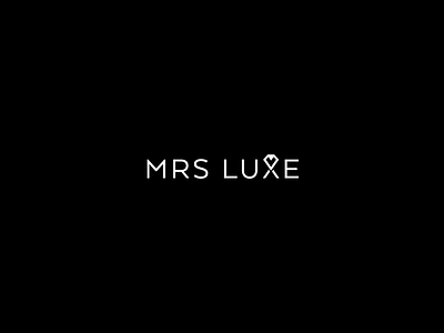 Mrs Luxe Logo Design accessories diamond female logo luxury stylish typography