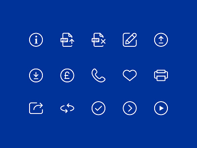 Icon Library buttons corporate font icons library outline ui