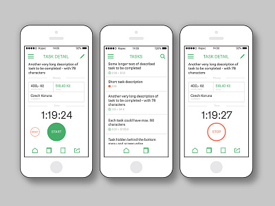 Time tracking app application design ios time tracking ui ux