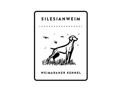 Weimaraner kennel logo dog graphic hunting illustration kennel logo pointing vintage weimaraner
