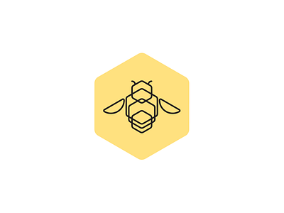 Modular beehives logo bee branding design hive icon identity illustrator logo