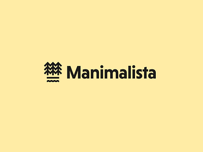 Manimalista apparel brand branding ci icon identity land logo trees water