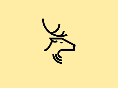 Buck animal branding buck deer icon illustration logo simple