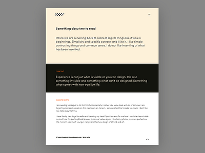 Something about me to read about design info may1reboot personal portfolio semplice web webdesign