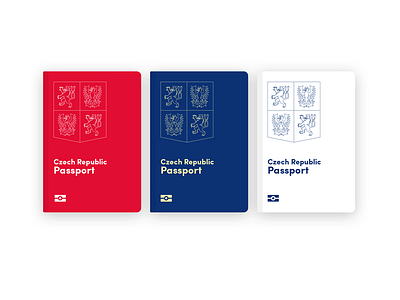Czech Passport ci concept czech design graphic heraldy icon identity logo national passport
