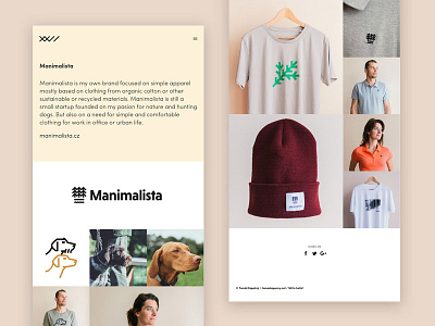 Manimalista apparel brand branding clothing design identity logo semplice web webdesign