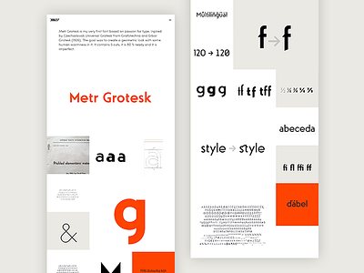 Metr Grotesk single page design font identity logo portfolio type typeface web