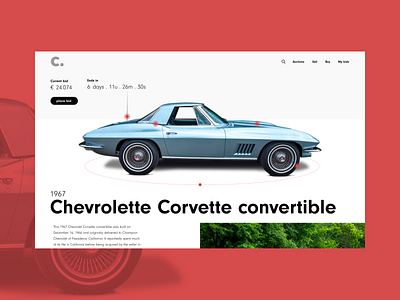 Car Auction concept #2 branding cars collectors concept design desktop minimal typography ui ux web