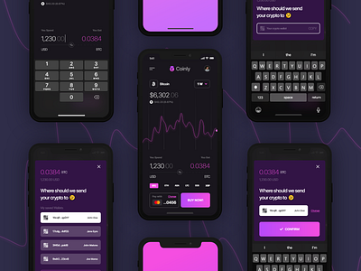 An app for buying crypto. app design illustration illustrator minimal type typography ui ux vector