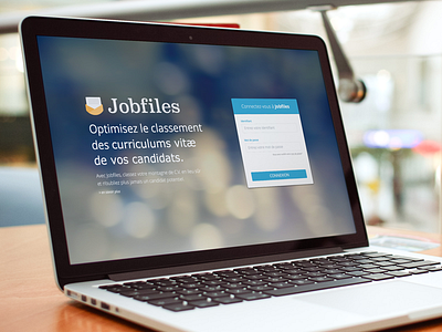 Jobfiles Landing Page console crm dashboard design interface layout mockup product stats ui ux web