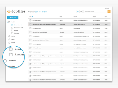 Jobfiles - Dashboard console crm dashboard design interface layout mockup product stats ui ux web