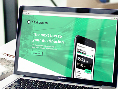 nextbus.to landing page bus desktop interface landing page minimal one pager quick travel ui ux web website