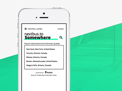 nextbus.to search screen bus concept interface iphone minimal mobile quick search travel ui ux web