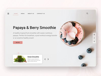 Smoothie Website figma healthyfood popular smoothies uidesign uiux uxdesign webdesign