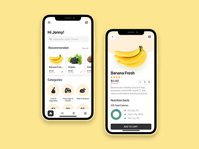 Grocery App designchallenge figma groceryapp mobileapp uidesign uidesigner uiinspirations
