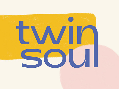 Twin Soul Coming Soon color block creative studio in progress logo type mark typography