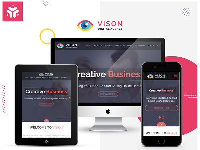 Vision Digital Agency – Multipurpose One Page HTML Template agency bootstrap business corporate creative css3 html html5 onepage portfolio