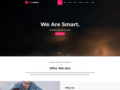 WebPanda Default Template blogs bootstrap clean corporate creative creative agency css3 design html5 minimal modern portfolio resonsive retina ready ui ux design webdesign webdevelopment yankeeinfoweb yankeethemes