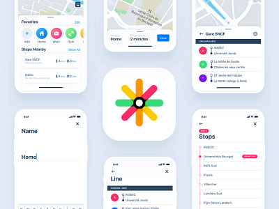 Nomado — Bus tracking app behance bus case study ios location map tracking transport ui ux