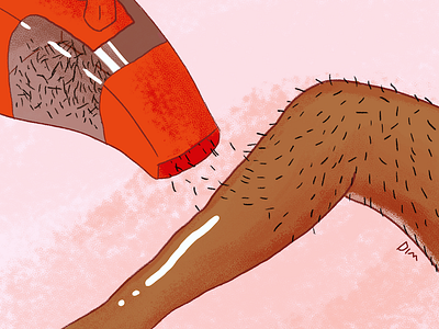 Leg Shaving brown digital illustration illustration illustrator legs pastel pencil photoshop pink red shaving women