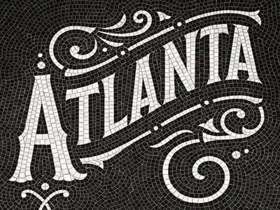 Atlanta Fauxsaic atlanta design fauxsaics handlettering lettering mosaic typography