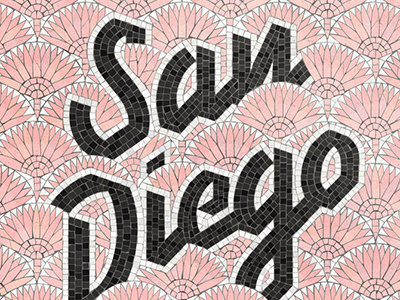 San Diego Fauxsaic fauxsaics handlettering lettering mosaic