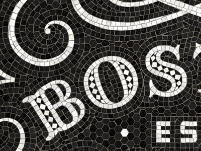 Boston Fauxsaic design fauxsaic handlettering lettering mosaic typography
