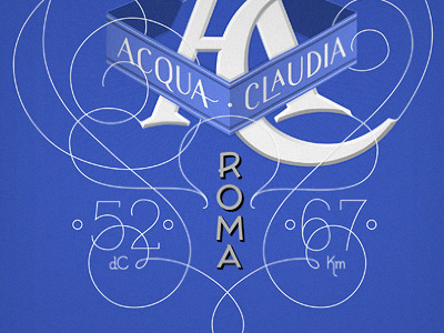 Acqua Claudia italian lettering typography victorian