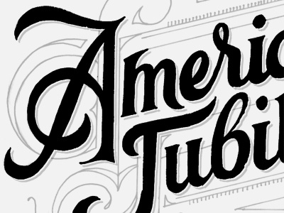 A.J. Logo Sketch (killed) american lettering logo script sketch
