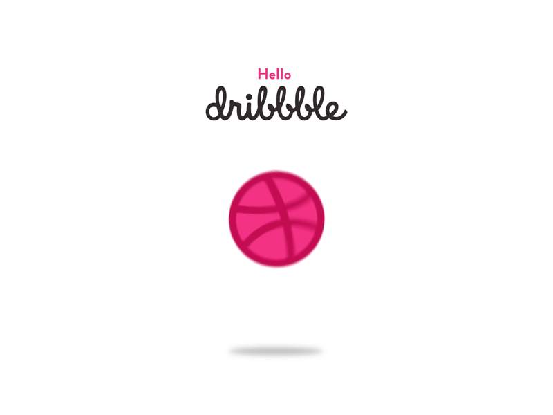 Hello Dribbble! 1st post after effects animation design hello dribbble illustrator pink