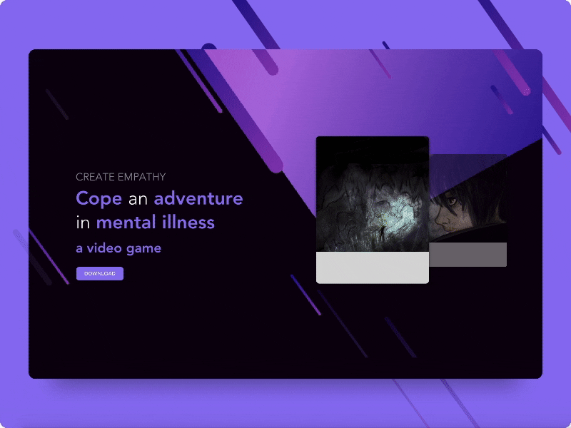 Cope: Adventure in Mental Illness (Empathy Video Game) empathy video games gif landing page