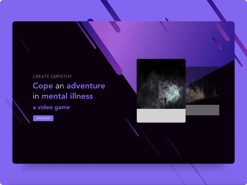 Cope: Adventure in Mental Illness (Empathy Video Game) empathy gif landing page video games