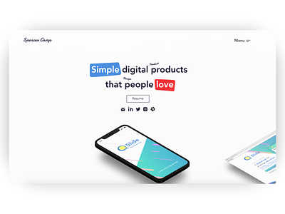 UX, Product Design Portfolio (spencercamp.com) interaction design portfolio product design web design