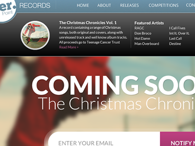 Pierpoint Records - New Site for 2012 music redesign web design
