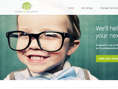 Orchard Oak Homepage design homepage jobs recruitment website wordpress