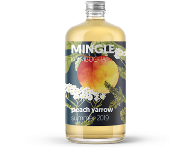 Mingle 2019 | label and packaging project by Mild Tiger beer can bottle label handpainted illustration kombucha bottle label design package design
